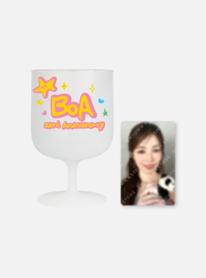 BoA 23rd Anniversary DIY Plastic Wine Cup &amp; Photo Card Set