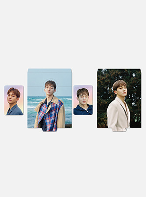 CHEN HOLOGRAM PHOTO CARD SET - April, and a flower
